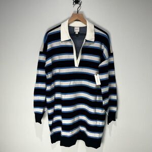By Anthropologie Maeve Color Block Mini Sweater Dress M NWT